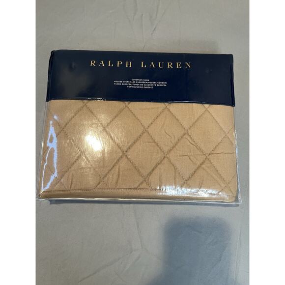 Ralph Lauren Cromwell Modern Equestrian European Sham Quilted 26"x26" NEW - Picture 2 of 5